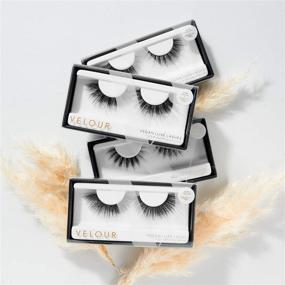 img 3 attached to Velour Vegan Mink Luxe Lashes - False Eyelashes - Lightweight, Reusable, Handmade Lashes - Wear up to 25 Times - Faux Eyelashes - 100% Vegan, Soft and Comfortable, Suitable for All Eye Shapes - Enhance Your Look!