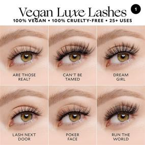 img 1 attached to Velour Vegan Mink Luxe Lashes - False Eyelashes - Lightweight, Reusable, Handmade Lashes - Wear up to 25 Times - Faux Eyelashes - 100% Vegan, Soft and Comfortable, Suitable for All Eye Shapes - Enhance Your Look!