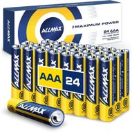 🔋 allmax aaa maximum power alkaline batteries - 24 count, ultra long-lasting triple a battery, 10-year shelf life, leak-proof, device compatible - powered by energycircle technology (1.5v) logo