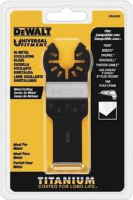 img 1 attached to 🔪 DEWALT DWA4209 Titanium Oscillating Tool Blade: Top-Notch Metal Cutting Performance in Sleek Black Design