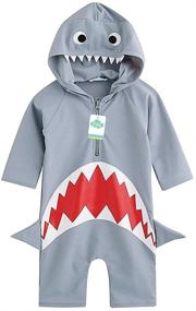 img 3 attached to Alligator Sunsuit: The Ultimate Swimwear for Boys' Sun Protection & Swimming Excitement!