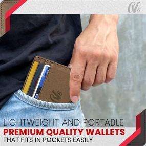 img 3 attached to Centervs Leather Minimalist Wallet: Slim Design for Men and Women to Carry Coins, Cards, and Currency Notes