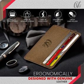 img 1 attached to Centervs Leather Minimalist Wallet: Slim Design for Men and Women to Carry Coins, Cards, and Currency Notes