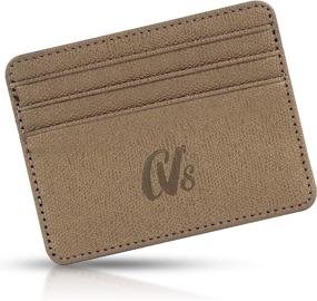 img 4 attached to Centervs Leather Minimalist Wallet: Slim Design for Men and Women to Carry Coins, Cards, and Currency Notes