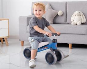 img 2 attached to 🚲 YGJT Baby Balance Bikes- Anti-Drop Indoor Baby Walker, First Bike Birthday Gift for 1 Year Old Boys Girls (10-24 Months), Blue