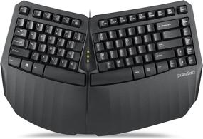 img 4 attached to 🖥️ Perixx PERIBOARD-413B US, Wired USB Ergonomic Compact Split Keyboard - 15.75x10.83x2.17 inches Tenkeyless (TKL) Design - Black - US English