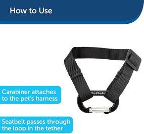 img 1 attached to 🐾 Keep Your Furry Friend Secure: PetSafe Happy Ride Seat Belt Tether for Dogs - Adjustable Strap for Car Safety