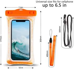 img 1 attached to Waterproof Universal Surround Underwater Swimming Orange