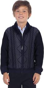 img 3 attached to 👕 Boys' Clothing: Gioberti Lightweight Geometric Cardigan in Charcoal for Enhanced SEO
