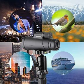img 2 attached to 🔭 Vabogu 12x50 High-Power Monocular Telescope for Bird Watching Adults - Smartphone Holder &amp; Tripod Included - BAK4 Prism - Ideal for Wildlife Hunting, Camping, and Traveling