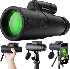 img 4 attached to 🔭 Vabogu 12x50 High-Power Monocular Telescope for Bird Watching Adults - Smartphone Holder &amp; Tripod Included - BAK4 Prism - Ideal for Wildlife Hunting, Camping, and Traveling