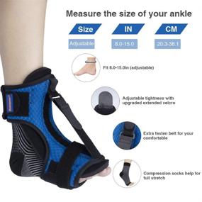 img 1 attached to 🌱 Premium Plantar Fasciitis Night Splint with Adjustable Drop Foot Brace & Compression Socks for Superior Pain Relief and Healing