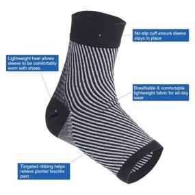 img 2 attached to 🌱 Premium Plantar Fasciitis Night Splint with Adjustable Drop Foot Brace & Compression Socks for Superior Pain Relief and Healing