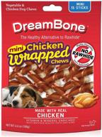 🐶 dreambone mini chicken-wrapped chews 15 count - rawhide-free dog chews (1 case of 24 individual packs) logo