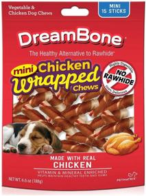 img 4 attached to 🐶 DreamBone Mini Chicken-Wrapped Chews 15 Count - Rawhide-Free Dog Chews (1 CASE of 24 Individual Packs)