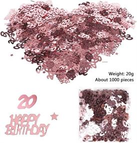 img 3 attached to 🎉 Stunning HAPYCITY 20th Birthday Decorations Balloons (55 pack) - Rose Gold 20 Number Balloons for Her - Create the Perfect Birthday Party Atmosphere!