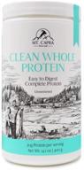 🐐 mt. capra since 1928 clean whole protein - grass-fed goat protein blend with whey and casein protein, no bloat, muscle building and maintenance, 20g protein per serving, no sweeteners - 400g logo