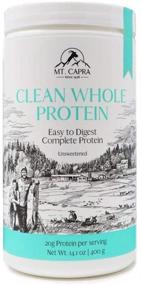 img 4 attached to 🐐 MT. CAPRA SINCE 1928 Clean Whole Protein - Grass-Fed Goat Protein Blend with Whey and Casein Protein, No Bloat, Muscle Building and Maintenance, 20g Protein per Serving, No Sweeteners - 400g