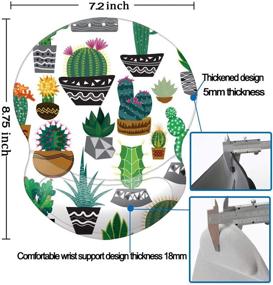 img 3 attached to 🐱 Эргономическая мышь пэд с поддержкой запястья - нескользящая подушка для запястья для офиса, компьютера, ноутбука и Mac - прочная, комфортная и легкая - милый котейский дизайн.