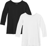 👧 kidpik girls' 2pk long sleeve layering tee shirt - ages 4 and up logo