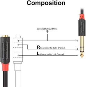 img 3 attached to 🎧 Переходник для наушников Gold Plated Audiowave из серии 3,5 мм в 1/4 для микшера, гитары, пианино, усилителя и колонки