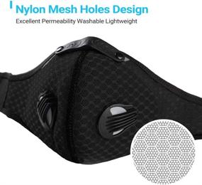 img 3 attached to 🏍️ AGKupel Dust Mask for Outdoor Activities - Motocycle Mesh Cover Lug-Type Half Face Bike Mask, Washable Face Cover