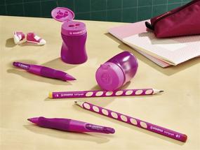 img 1 attached to 🖊️ STABILO EASYsharpener 3-in-1 Левша Эргономичная От точилка в розовом цвете - Усиленный SEO