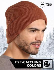 img 1 attached to 🧢 Warm & Stylish Winter Beanie Knit Hats for Men & Women - Merino Wool Ribbed Cap for Cold Weather