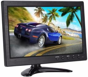 img 3 attached to 10.1-inch HDMI VGA Portable Laptop Monitor: Raspberry Pi Display & CCTV Screen, HD 1024x600, Dual Speakers, MP5 USB Port, Remote Control, Gaming (10 Inch)