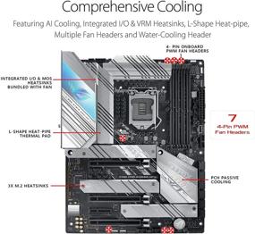 img 2 attached to 💥 ROG Strix Z590-A Gaming WiFi 6 LGA 1200 Intel 11th/10th Gen ATX White Gaming Motherboard with PCIe 4.0, 14+2 Power Stages, WiFi 6, Intel 2.5 Gb LAN, Thunderbolt 4, 3X M.2/NVMe SSD, and Aura RGB