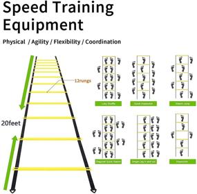 img 3 attached to Lealyric Speed Agility Ladder: Enhance Speed Training with 12 Rung Exercise Ladders and Carrying Bag