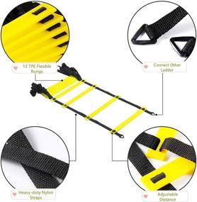 img 2 attached to Lealyric Speed Agility Ladder: Enhance Speed Training with 12 Rung Exercise Ladders and Carrying Bag