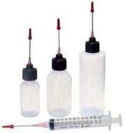 convenient plastic squeeze bottles with stainless applicators for precision application logo