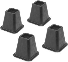 img 4 attached to 🛏️ Whitmor Black Bed Risers - Set of 4 for Enhanced SEO