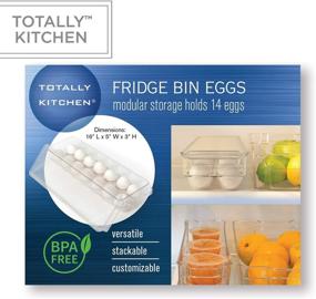 img 1 attached to 🥚 Clear Plastic Egg Holder with Lid & Handles - BPA Free Fridge Organizer, 14 Egg Tray, Refrigerator Storage Container (2 Pack)