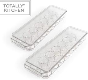 img 3 attached to 🥚 Clear Plastic Egg Holder with Lid & Handles - BPA Free Fridge Organizer, 14 Egg Tray, Refrigerator Storage Container (2 Pack)