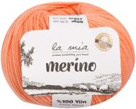 🧶 la mia 100% merino wool yarn - 5 ball set, 8.8 oz total, each 1.76 oz (50g) / 191 yards (175m) - fine sport weight, premium softest natural yarn, beautiful pink color - l089 logo