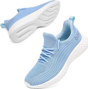 img 3 attached to 👟 Akk Women's Lightweight Memory Foam Slip-On Walking Shoes: Breathable Mesh Sneakers for Gym, Tennis, Sports, Travel, and Work