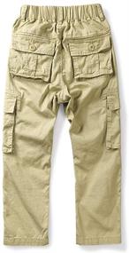 img 3 attached to Elastic Waistband Cotton Multi Pockets 150CM 12 13Years Boys' Clothing and Pants