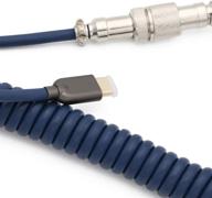 🔌 кабель gks space cable aviator dark blue custom usb c port, спиральный провод для механической клавиатуры gh60 usb cable type c usb: обзор и руководство по выбору покупки. логотип