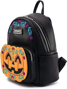 img 3 attached to Loungefly Halloween Pumpkin Mini Backpack
