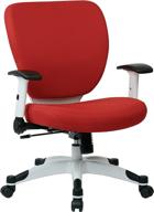 🪑 space seating professional deluxe padded mesh task chair in rouge red - adjustable arms, tilt tension & synchro mechanism logo