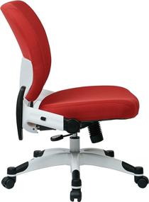 img 2 attached to 🪑 SPACE Seating Professional Deluxe Padded Mesh Task Chair in Rouge Red - Adjustable Arms, Tilt Tension & Synchro Mechanism