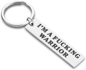 img 4 attached to 🔑 Survivor Personalized Keychain for Encouragement and Inspiration