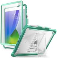 📱 i-blason ares case: full-body green ipad 9th/8th/7th gen & ipad 10.2 2021/2020/2019 case with built-in screen protector, kickstand & pencil holder logo