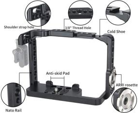 img 3 attached to 📷 Комплект камерной каркаса NICEYRIG для Sony A7R III/ A7R IV/ A7 III/ A7S III/ A7R II/ A7S II/ A7 II/ A9, с верхней рукояткой и зажимом для кабеля - 190