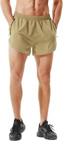 img 3 attached to 🏃 TENJOY Men's Running Shorts: 3-inch Athletic Workout Shorts with Zipper Pocket for Gym and Sports