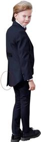 img 1 attached to 👔 ELPA ELPA Boys Tuxedo Suit - Classic Black Tuxedo for Parties, Holidays, Weddings - Sizes 4-16