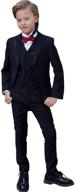 👔 elpa elpa boys tuxedo suit - classic black tuxedo for parties, holidays, weddings - sizes 4-16 logo