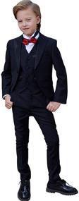 img 4 attached to 👔 ELPA ELPA Boys Tuxedo Suit - Classic Black Tuxedo for Parties, Holidays, Weddings - Sizes 4-16